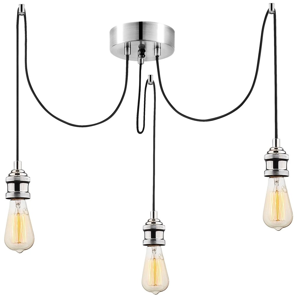 Chandelier Kabluni – Cromado – 96 x 6 cm