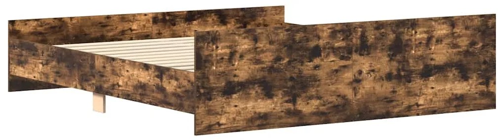 Estrutura cama c/ cabeceira/apoio pés 180x200cm carvalho fumado