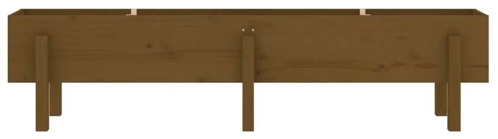 Canteiro elevado jardim 160x30x38 cm pinho maciço castanho-mel