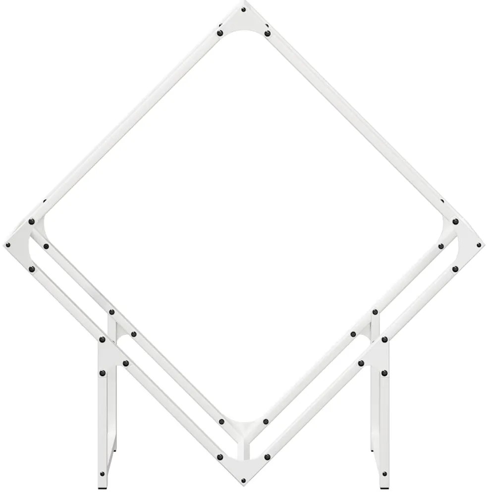 Suporte para lenha 80x25x80 cm aço laminado a frio branco