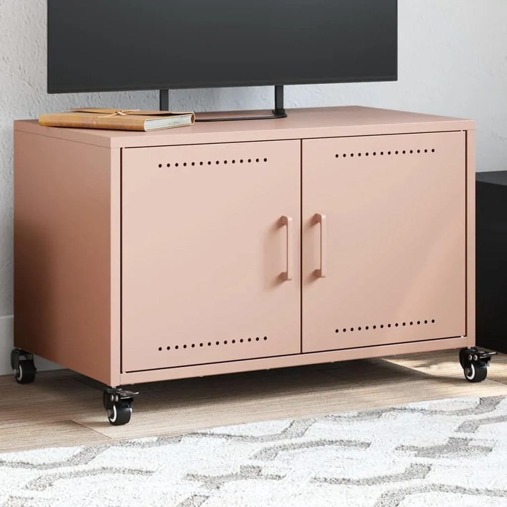 Móvel de TV 68x39x43,5 cm aço rosa