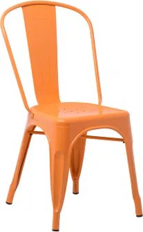 Pack De 4 Cadeiras De Jantar Empilháveis Lix Laranja Açafrão - Sklum