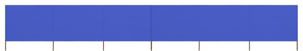 Para-vento com 6 painéis em tecido 800x120 cm azul-ciano