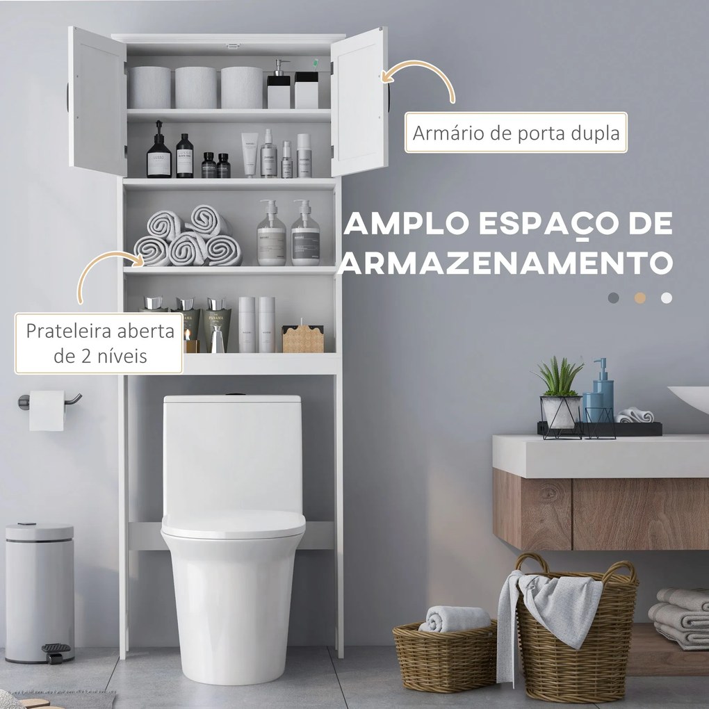kleankin Móvel sobre Sanita Armário para Máquina de Lavar com 2 Portas