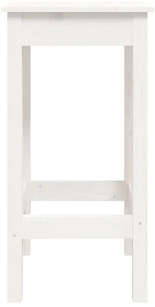 3 pcs conjunto de bar pinho maciço branco
