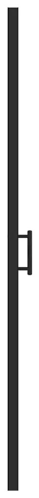 Porta de chuveiro meio vidro fosco temperado 100x178 cm preto