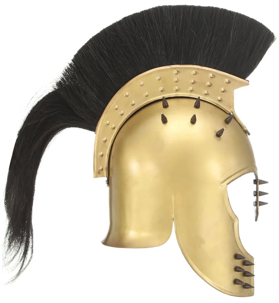 Capacete de soldado grego réplica LARP aço bronze