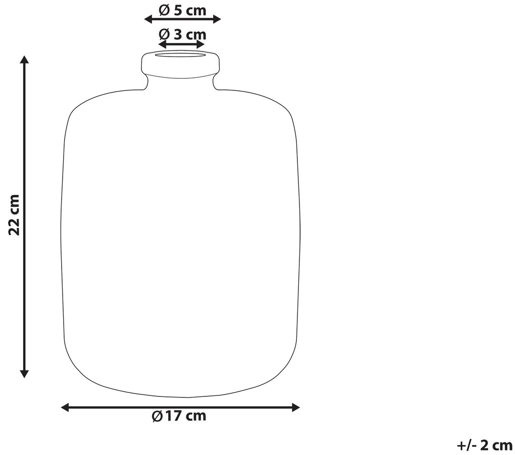 Vaso de flores multicolorido 22 cm COLOSSE Beliani