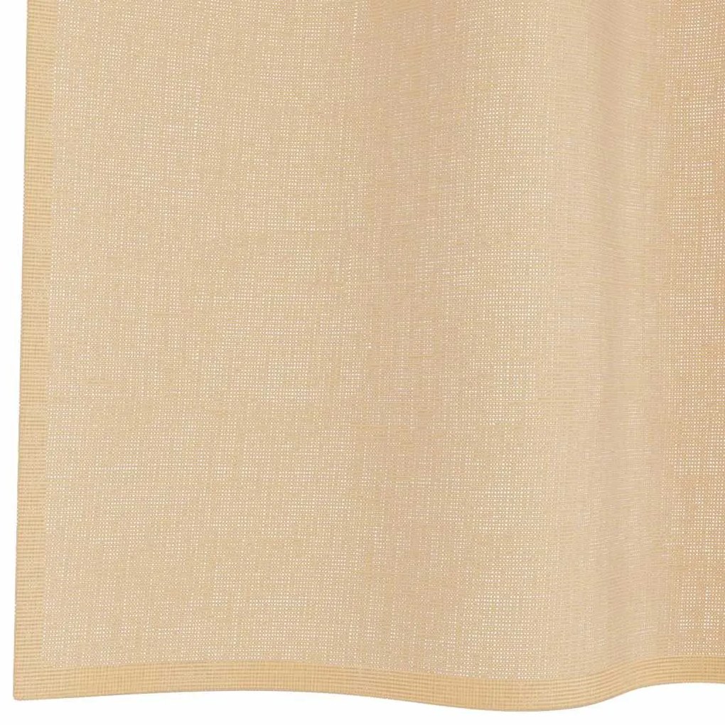Cortinas de voile com bolsos para varão 2 pcs areia