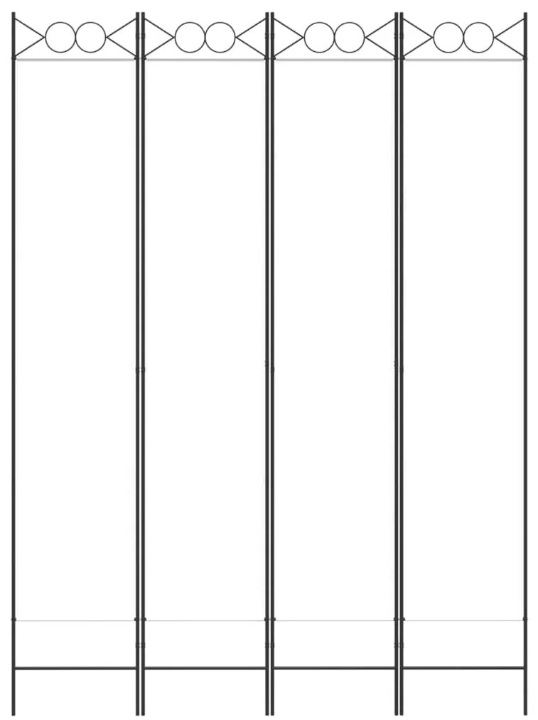 Biombo com 4 painéis 160x220 cm tecido branco