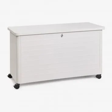 Baú De Arrumação Para Jardim Em Aço Forzan Gardénia Branco & 500 L - Sklum