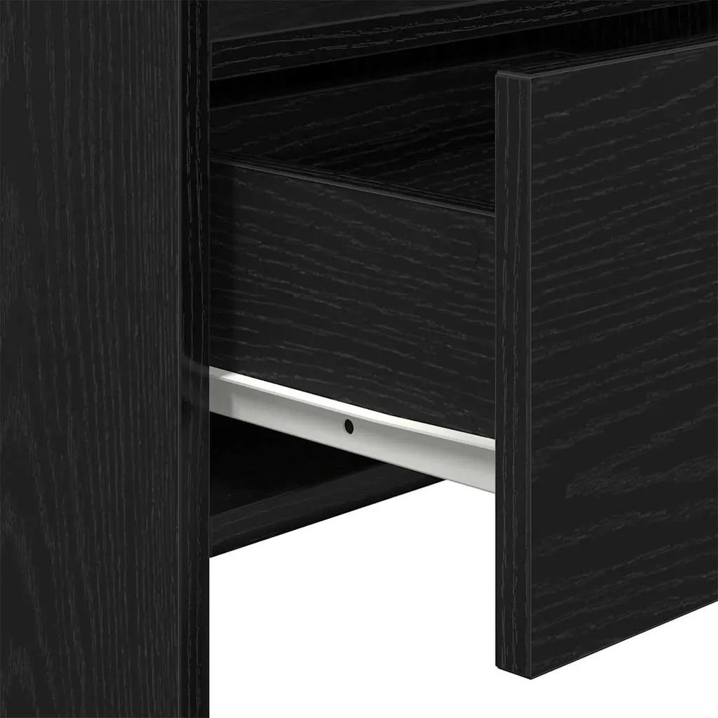 Sideboard vidaXL Preto Carvalho 105x30x70 cm Madeira de Engenharia
