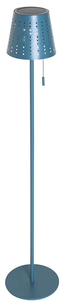 Candeeiro de pé exterior azul com LED regulável em 3 etapas a energia solar - Ferre Design