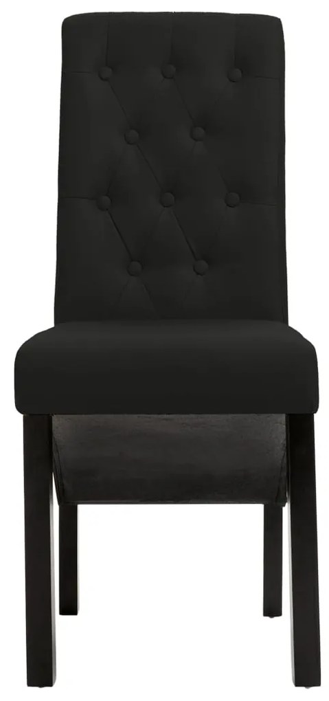 Cadeiras de jantar 6 pcs tecido preto