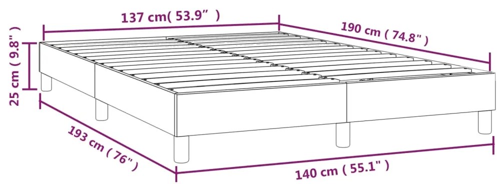 Estrutura de cama 140x190 cm couro artificial cappuccino