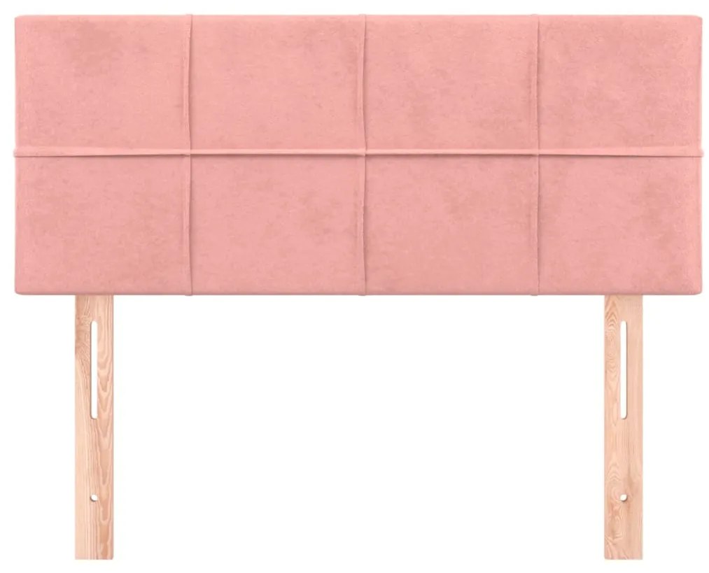 Cabeceira de cama veludo 80x5x78/88 cm rosa