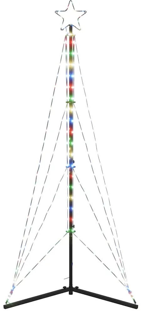 LED Árvore de Natal 363 LEDs Coloridos 182 cm
