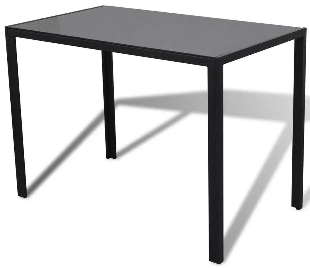 Conjunto mesa de jantar 5 pcs preto