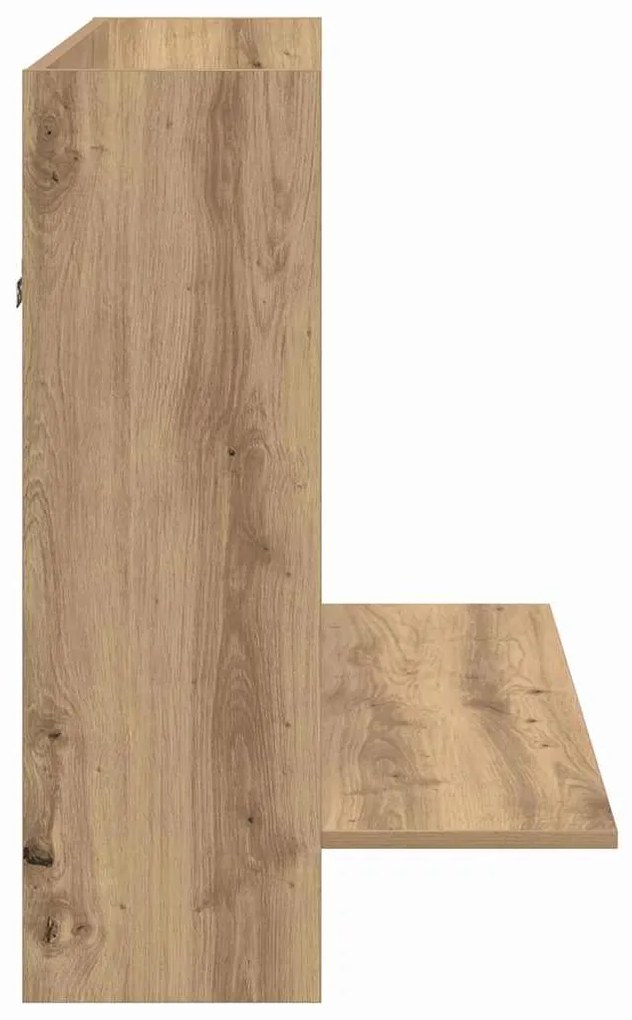 Escrivaninha de Parede Carvalho Artisan 105x48x75 cm Madeira Derivada