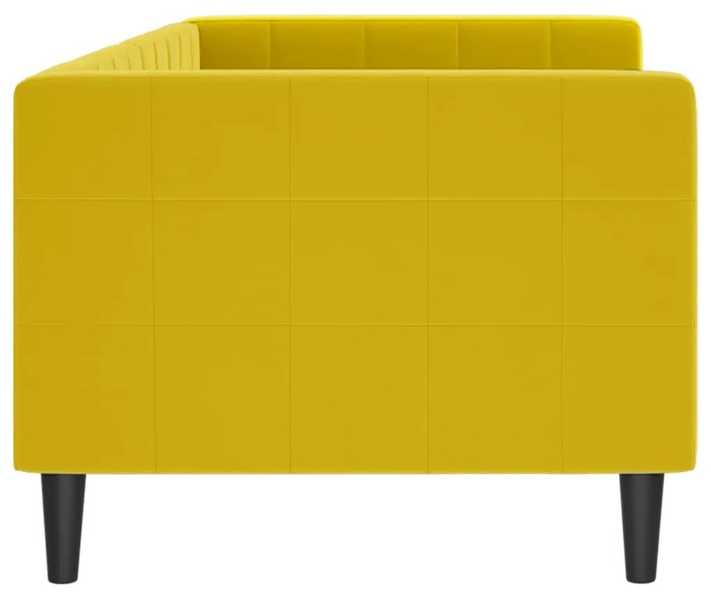 Sofá-cama 80x200 cm veludo amarelo