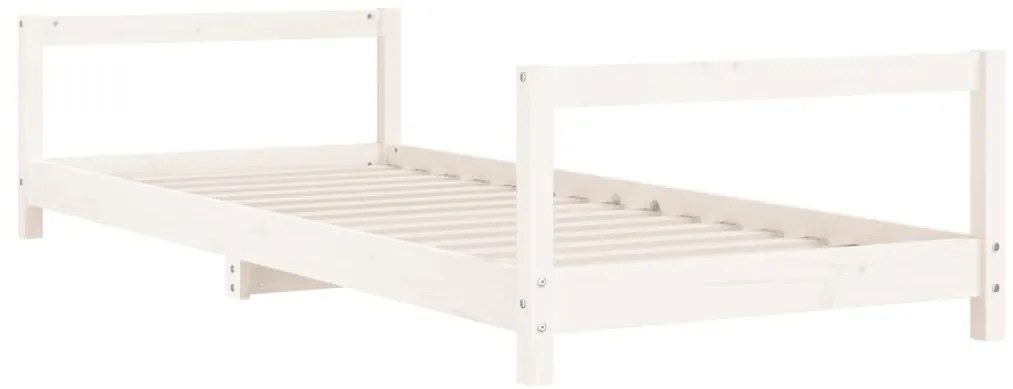 Estrutura de cama infantil 90x190 cm pinho maciço branco
