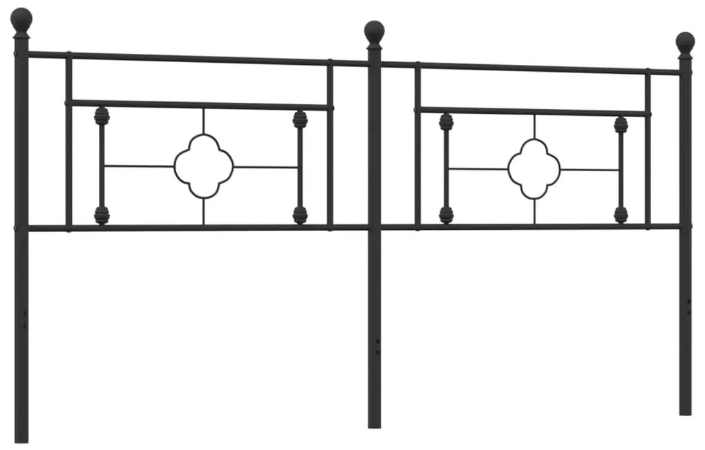 Cabeceira de cama 180 cm metal preto