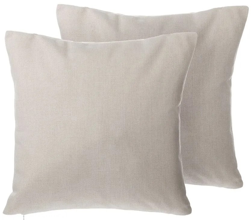 Conjunto de 2 almofadas decorativas creme 45 x 45 cm GAURA Beliani