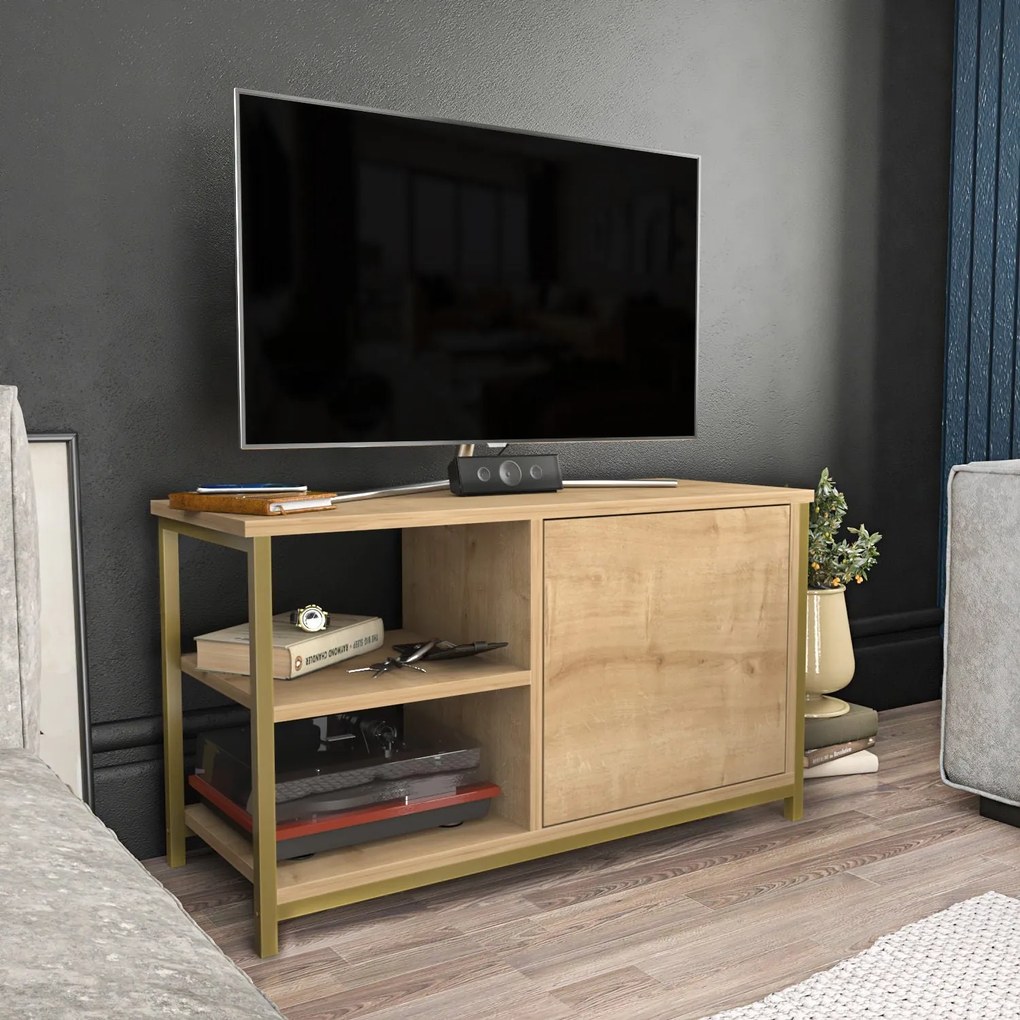 TV Stand Muskegon – Dourado Carvalho – 89,6 cm x 35,3 cm x 50,8 cm