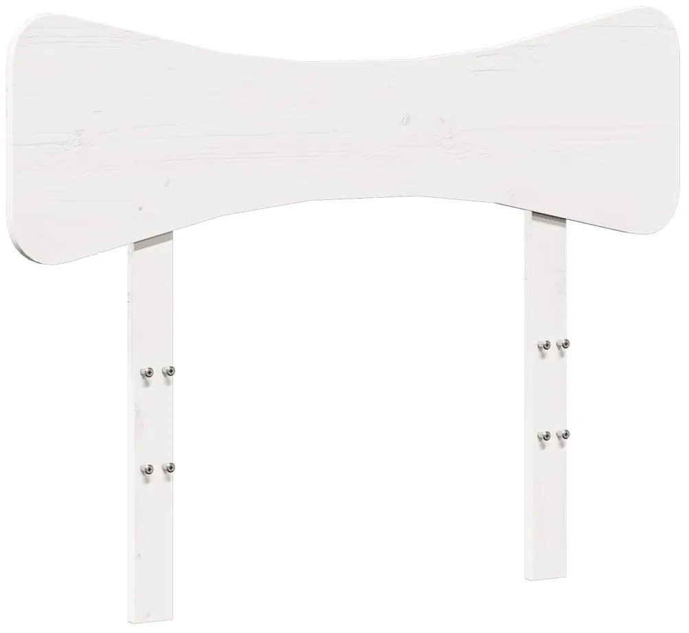 Cama sem colchão 100x200 cm madeira de pinho maciça branco