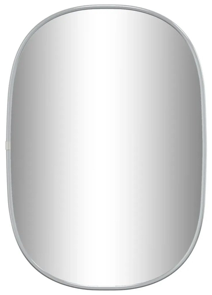 Espelho de parede 50x35 cm prateado