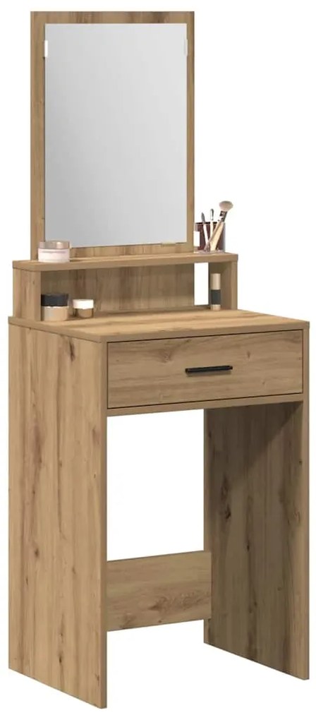 Mesa de Maquiagem vidaXL com Gavetas em Carvalho Artisan 50x41x140 cm