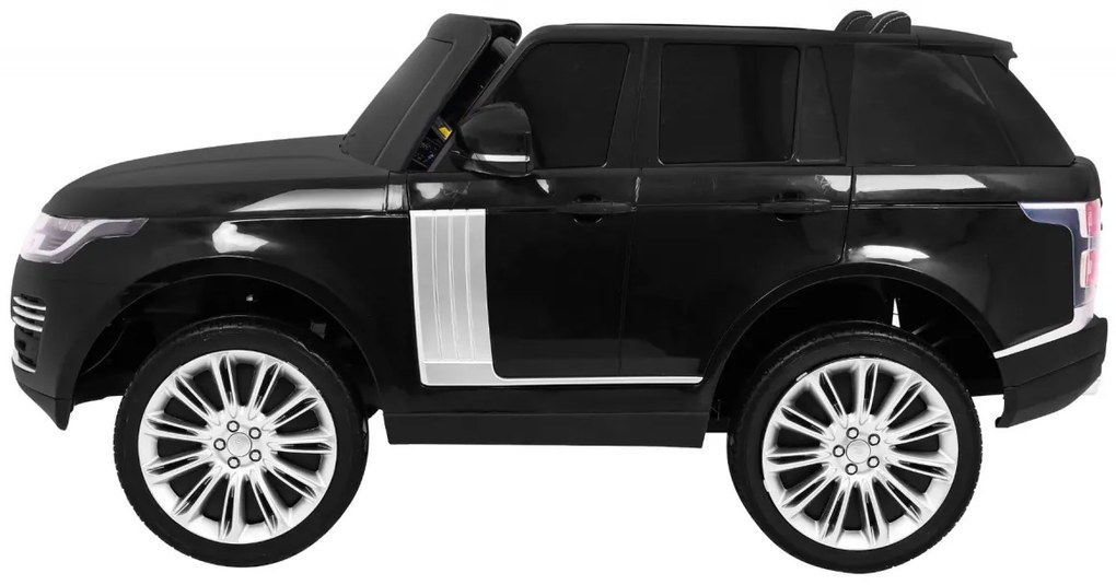 Carro elétrico para Crianças 2 Lugares Range Rover HSE 2x12V 4x4 Rodas Espuma EVA, assento couro ecológico Preto