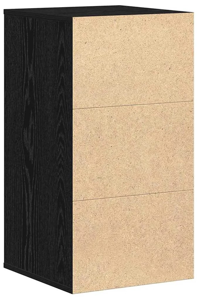 Cômoda de Canto Preto Carvalho 40x41x76 cm Madeira Derivada