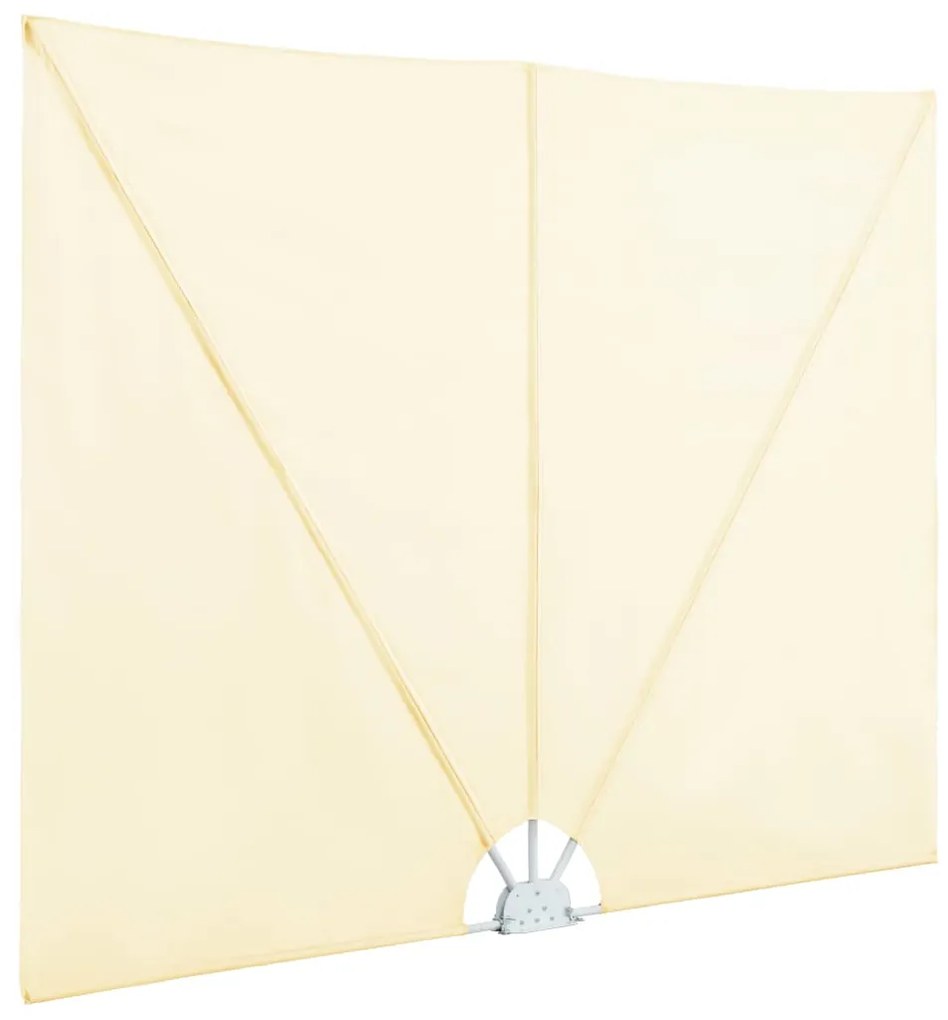 Toldo lateral dobrável para terraço 300x200 cm creme