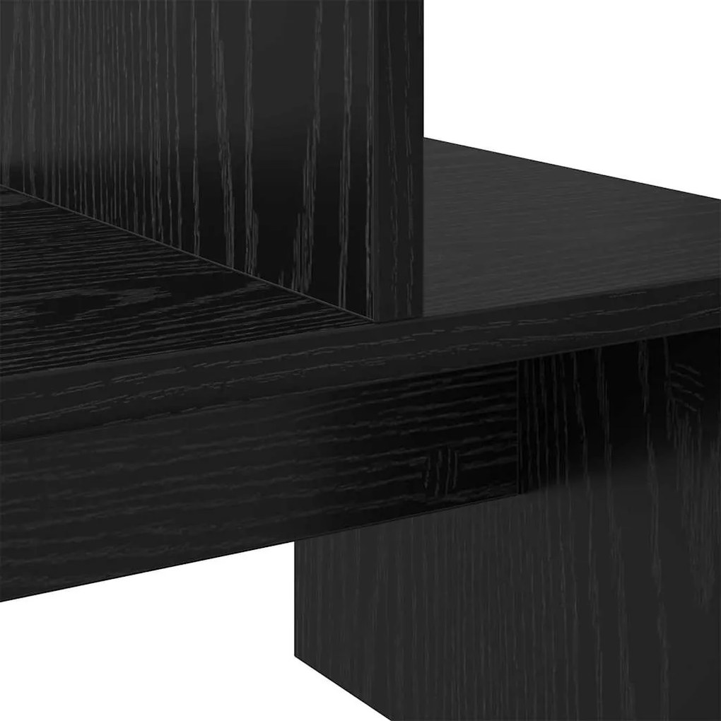 Gabinete para TV com prateleira Carvalho preto 180 x 30 x 43 cm