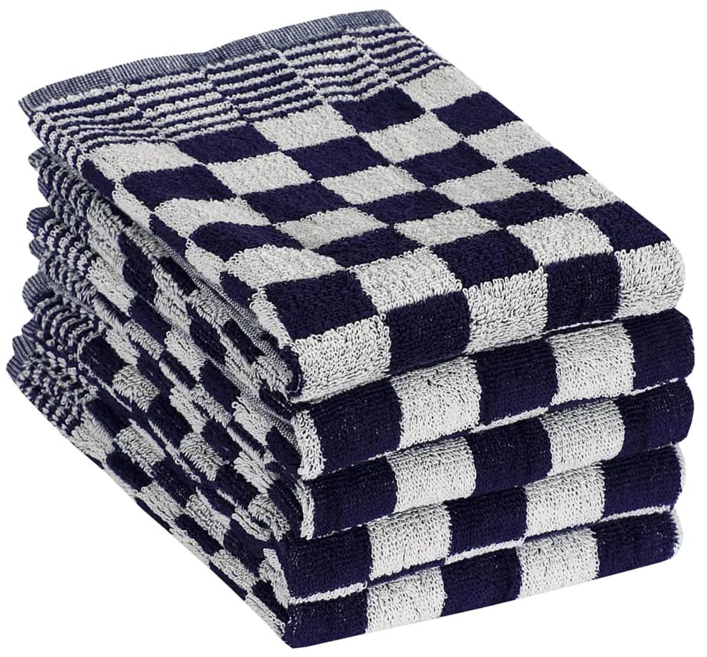 Conjunto de panos de cozinha 10 pcs algodão azul e branco