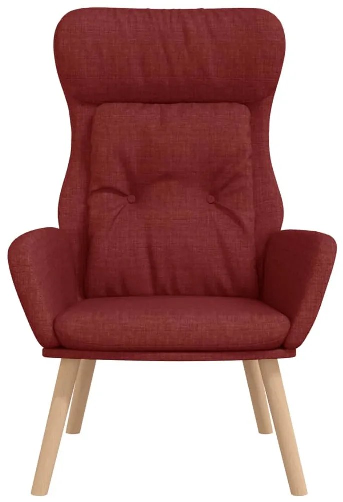 Poltrona Kai de Descanso em Tecido - Vermelho Tinto - Design Nórdico