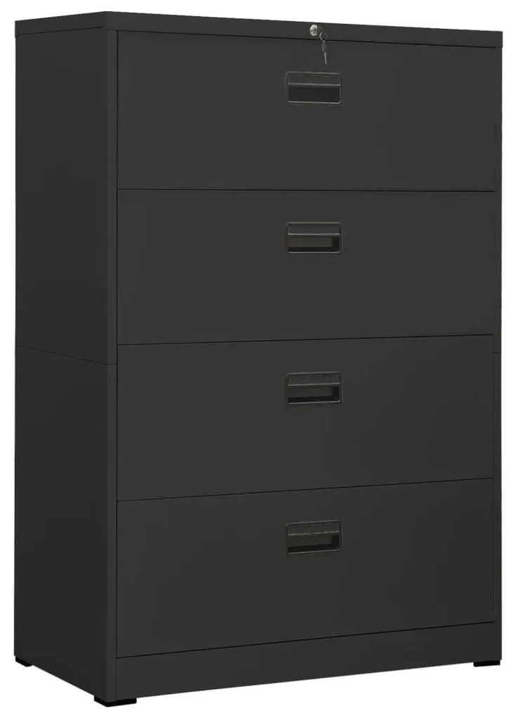 vidaXL Arquivador 90x46x134 cm aço antracite