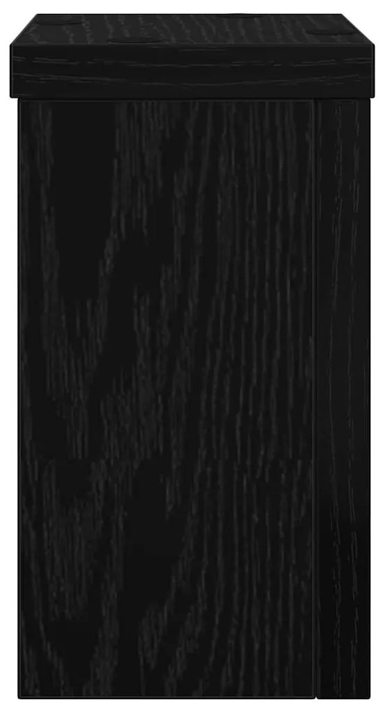 Suportes para Plantas 2 pcs Carvalho Preto 10x10x18 cm Madeira Revesti