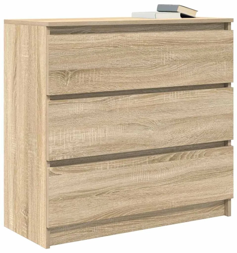 Aparador 80x35x76 cm deriv. de madeira carvalho sonoma
