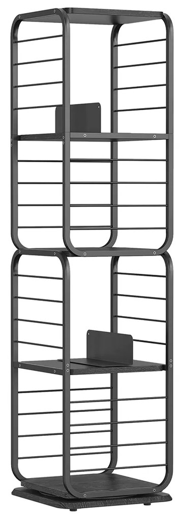 Estante giratória de canto com 4 prateleiras para espaços pequenos | VASAGLE | 43 x 43 x 158 cm | LLS127B56.