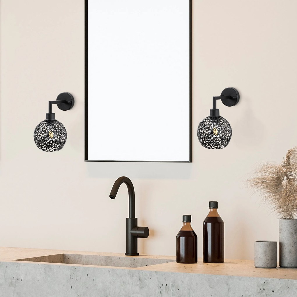 Candeeiro de Parede Hay – Preto – 17 x 27 x 30 cm
