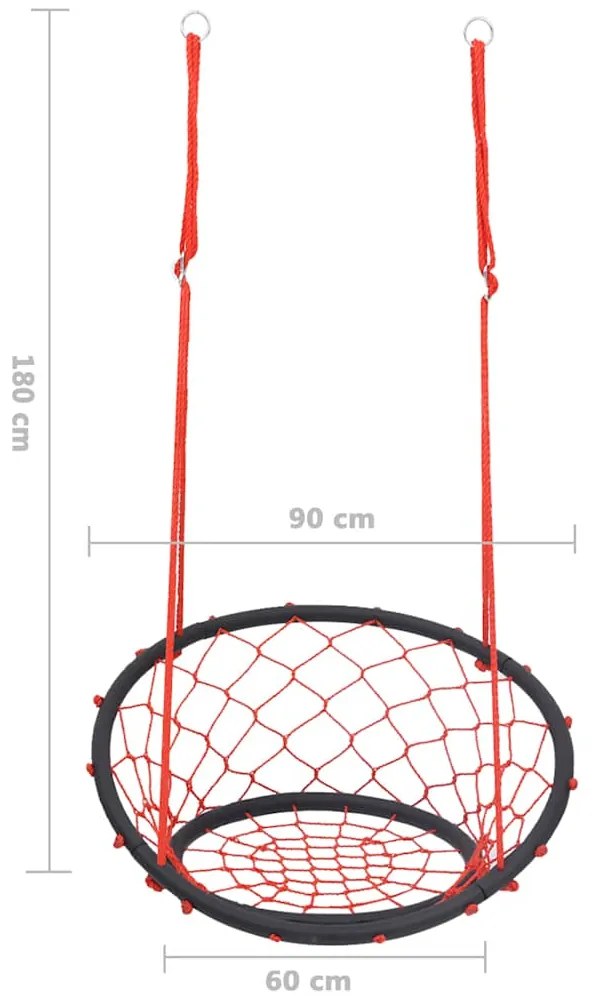 Cadeira de baloiço em rede 60 cm