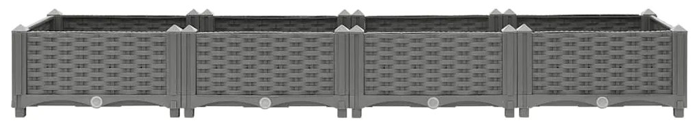 Canteiro elevado 160x40x23 cm polipropileno