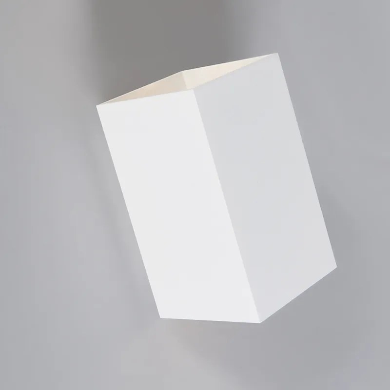 Candeeiro de parede moderno branco quadrado 2 luzes - Sandy Design,Moderno