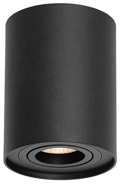 Foco de teto moderno preto rotativo e inclinável - Rondoo Up