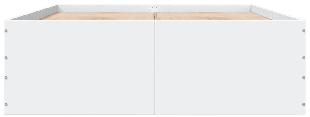 Estrutura de cama 140x200 cm derivados de madeira branco