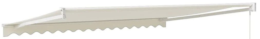 Toldo retrátil 4x3 m tecido e alumínio cor creme