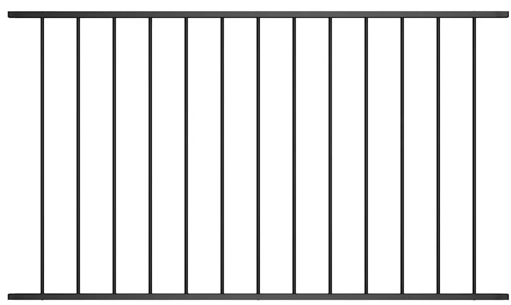 vidaXL Painel de vedação em aço com revestimento em pó 1,63x1,25 m preto