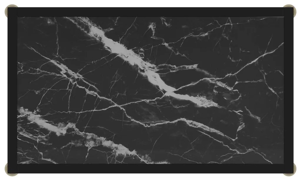 Mesa consola 60x35x75 cm vidro temperado preto